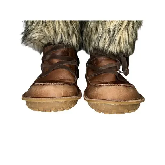 Sorel Ahna Brown Leather Faux Furry Boots Size 8.5 - Picture 2 of 12